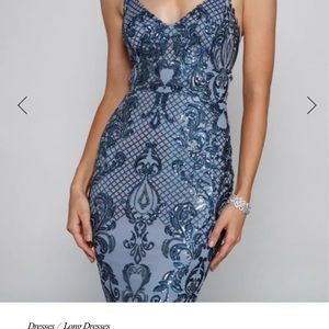 Windsor Remi Sequin Mesh Mermaid Dress